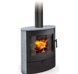 Plieninė krosnelė Romotop Navia 02, muilo akmens apdaila, 8kW