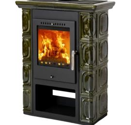 Plieninė krosnelė Thorma Borgholm, žalia, 3.5 - 10.5 kW