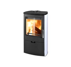 Plieninė krosnelė Thorma Falun II, balta, 4 - 12 kW