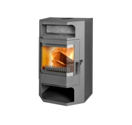 Plieninė krosnelė Thorma Magdeburg, pilka, 4.5 - 13.5 kW