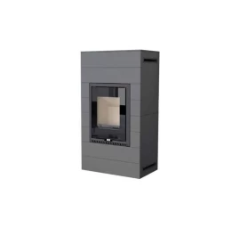 Plieninė krosnelė Thorma Rivo, juoda, su pilka apdaila