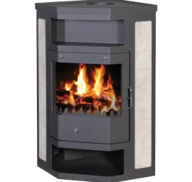 Plieninė krosnelė Victoria Pearl, 14 kW