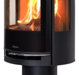 Plieninė krosnelė ADURO 9-3 LUX, su šoniniais stiklais, ant kojos, 6kW