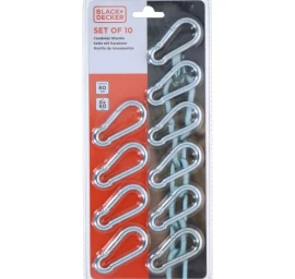 Plieninis Karabinas, 10 Vnt., „black + Decker“