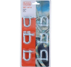 Plieninis Užsukamas Kabliukas 6 Vnt. Black + Decker