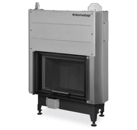 Plieninis židinio ugniakuras Romotop KV HEAT H3LE01 66.50, juoda pakura IGN su pakeliamomis durimis