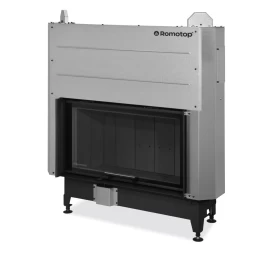 Plieninis židinio ugniakuras Romotop KV HEAT H3LF06 88.50.06, juoda pakura IGN, pakeliamomis durimis