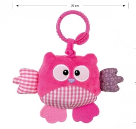 Pliušinis Pelėdos Pakabukas - Cutie Owl - 2881 Pink