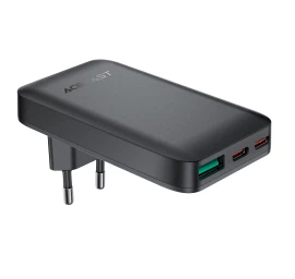 Plokščias įkroviklis 65w Gan 2 Usb-c Usb-a Itin Plonas - Juodas