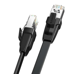 Plokščias Lan Ethernet Kabelis Cat.8 U/ftp 2 M Juodas
