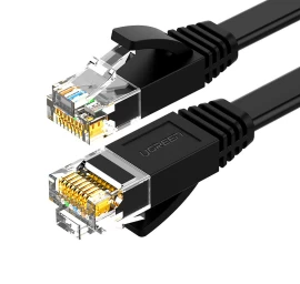 Plokščias Lan Sujungimo Laidas Rj45 Ethernet Cat. 6 0,5 M Juodas