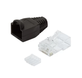 Plug connector CAT.6 100 pcs RJ45 unshielded bla