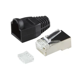 Plug connector CAT.6 100 pcs shielded black