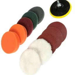 Poliravimo ir šlifavimo padų rinkinys | Ø 180 mm | 12 vnt. (BK1003)