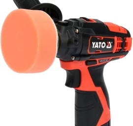 Poliruoklis akumuliatorinis 2AH / 1H / 80 mm / 2 greičiai | 3 antgaliai (YT-82903)
