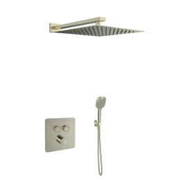 Potinkinė termostatinė dušo sistema RAMON SOLER RS Smart, 2 funkcijų, 30 cm, šlifuotas nikelis, 85D310810