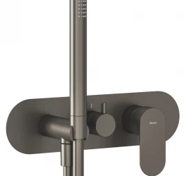 Potinkinis maišytuvas, 3 krypčių be korpuso, su dušo komplektu, grafito, X070333