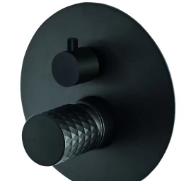 Potinkinis maišytuvas voniai/dušui Fiore Xenon CHARME juodas matinis/Black Matt rankenėlė, 441NNNN7575