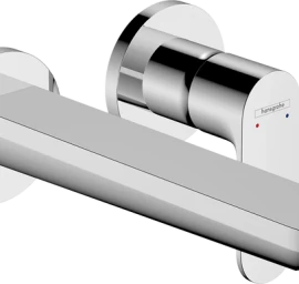Potinkinis praustuvo maišytuvas HANSGROHE Rebris S su 20 cm snapu ir neužkemšamu dugno vožtuvu, chromuotas, 72528000