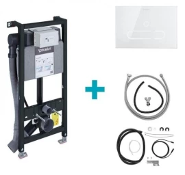 Potinkinis rėmas Duravit DuraSystem Premium ir A2 baltas klavišas