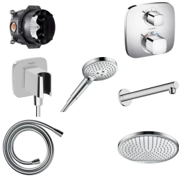 Potinkinis termostatinis dušo komplektas Hansgrohe Crometta S