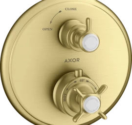 Potinkinis termostatinis dušo maišytuvas AXOR Montreux, Brushed Brass, 16800950