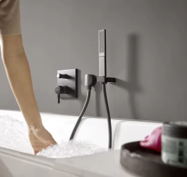 Potinkinis vonios / dušo maišytuvas Hansgrohe Finoris, juoda matinė, 76415670