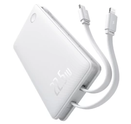 powerbank 10000 Mah 22,5 W airpow Lite Su Integruotu Usb-c iphone Lightning Kabeliu - Baltas