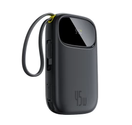 powerbank 10000 Mah 45 W Su Usb-c iphone Lightning Kabeliu enerfill Fc31 - Juodas