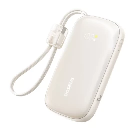 powerbank 10000 Mah 45w Fc21 Qpow 3 Ultra Su Ekrano Kabeliu Usb-c Iphone Lightning - Titano Spalvos