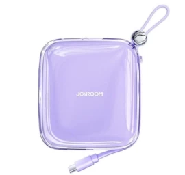 powerbank 10000 Mah Jr-l005 Su iphone Lightning Laidu Ir Usb-a Jungtimi, Violetinės Spalvos powerbank 10000 Mah Jr-l005 Su iphone Lightning Laidu Ir Usb-a Jungtimi, Violetinės Spalvos