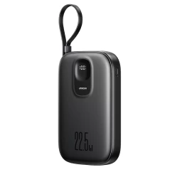 Powerbank 10000 Mah Su Integruotu 22,5 W Usb-c Kabeliu 0,25 Cm - Juodas
