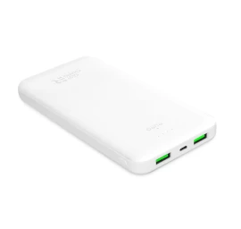 Powerbank 10000mah Usb-a Usb-c 12w - Baltas