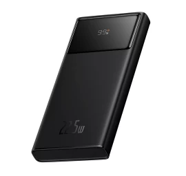 Powerbank 10000mah Usb-a Usb-c Su Ekrano Kabeliu 22,5w - Juodas
