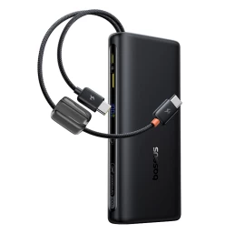 Powerbank 20000 Mah 100 W Su Ekranu Ir Integruotu Usb-c Kabeliu - Juodas