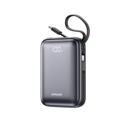 Powerbank 20000 Mah 22,5 W Usb-c Su Dvigubu Kabeliu - Juodas