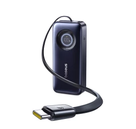 Powerbank 20000 Mah 67 W Su Ištraukiamu Usb-c Kabeliu - Juodas