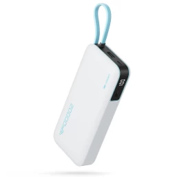 Powerbank 20000 Mah Usb-a Usb-c Su Integruotu 55 W Usb-c Kabeliu - Baltas