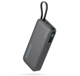 Powerbank 20000 Mah Usb-a Usb-c Su Integruotu 55 W Usb-c Kabeliu - Pilkas