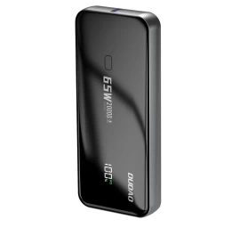 Powerbank 20000mah 65w 1x Usb-c 2x Usb-a Su Ekranu, Juodas
