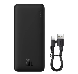 Powerbank 20000mah Airpow 20w Su Usb-a - Usb-c 50 Cm Kabeliu - Juodas