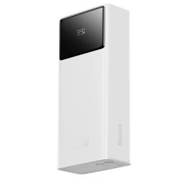 Powerbank 30000 Mah 22,5 W Su Usb-a - Usb-c 3a 30 Cm Kabeliu - Baltas