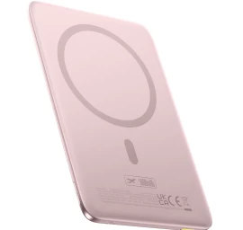 powerbank 5000 Mah 20w Itin Plonas Su Usb-c Kabeliu Magsafe 60w 30 Cm - Rožinis