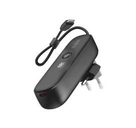 Powerbank 5000 Mah Su Integruotu Pd 20 W Sulankstomu Kištukiniu Laidu - Juodas