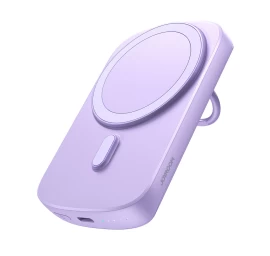 Powerbank 6000 Mah Belaidis Su 20 W Indukciniu įkrovikliu Magsafe Violetinės Spalvos