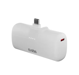 powerbank Ecopower 5000 Mah 10w Su Integruotu Usb-c Prievadu - Baltas