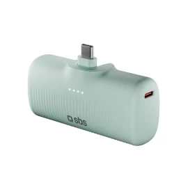 powerbank Ecopower 5000 Mah 10w Su Integruotu Usb-c Prievadu - žalias