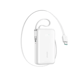 powerbank Jr-pr2 10000 Mah 35 W Su Ištraukiamu Usb-c Laidu Ir iphone Lightning Laidu - Baltas