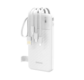 Powerbank K11 10000 Mah Su Integruotais Laidais - Baltas