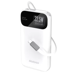powerbank K31 10000 Mah 22,5 W Pd Su Integruotu Kabeliu - Baltas